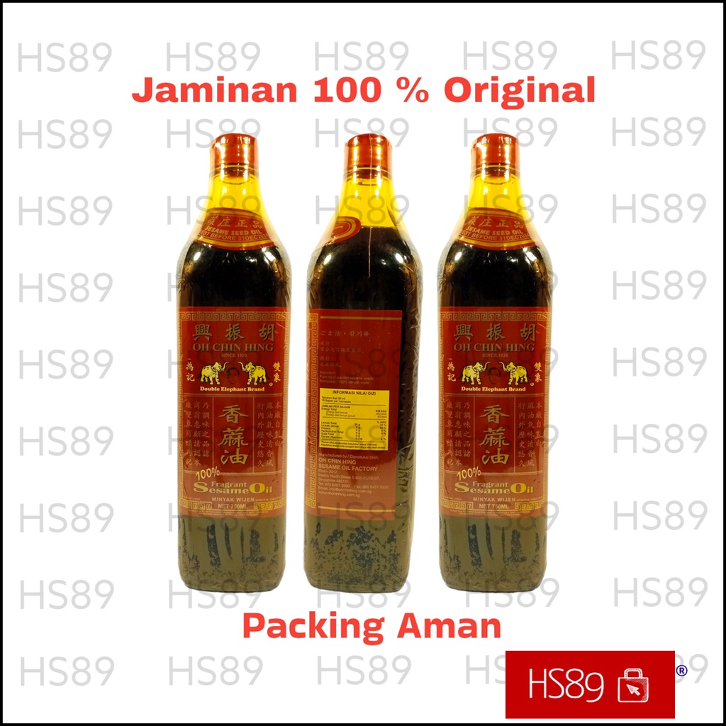 

Minyak Wijen Oh Chin Hing Double Elephant Fragrant Sesame Oil 750ml