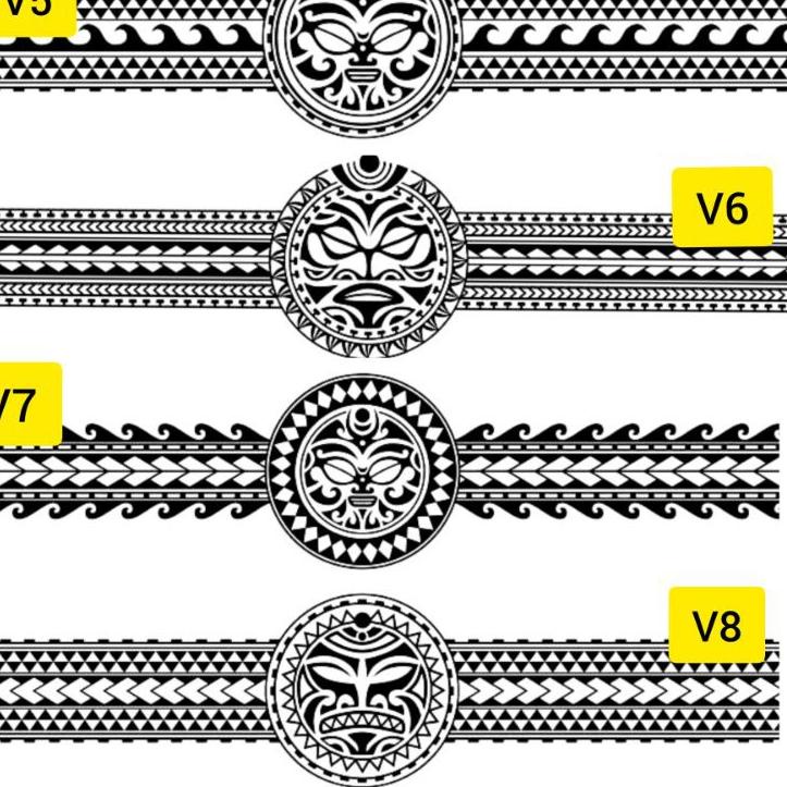 Paling Diminati Tato Temporer/Stiker Tato Minimalis - V - Tato tribal gelang tato gelang k dan tanga