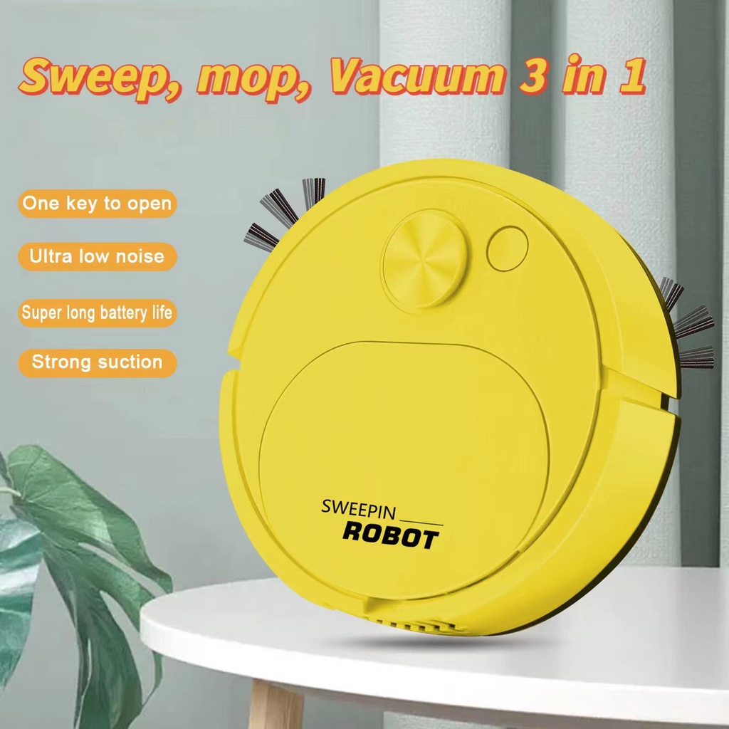 Robot Vacuum Cleaner Penyapu Basah Dan Kering Rechargeable Untuk Rumah Tangga