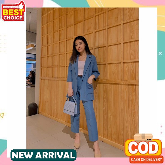 Vwoman Blazer / Lady Blazer /Crop Blazer / Blazer Kerja Wanita / Bleser Kantor /Blezer Murah Wanita 