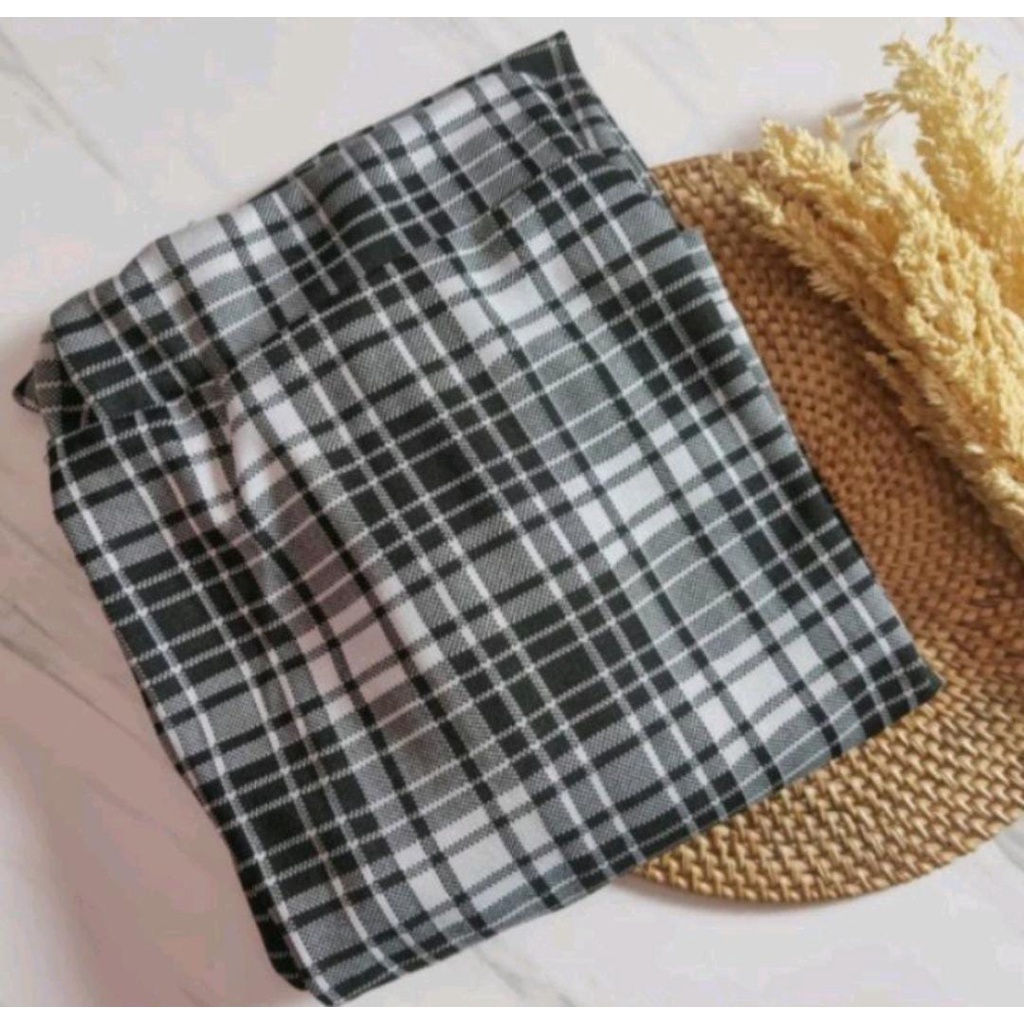 span tartan long skirt rok panjang span / rok span tartan / rok shirt / rok span maxi motif