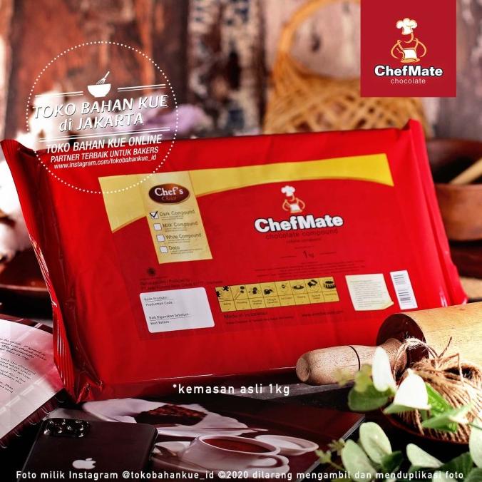 

[COD] Chefmate - Dark Chocolate Compound 1kg Cokelat Batang Coklat Baking [COD]