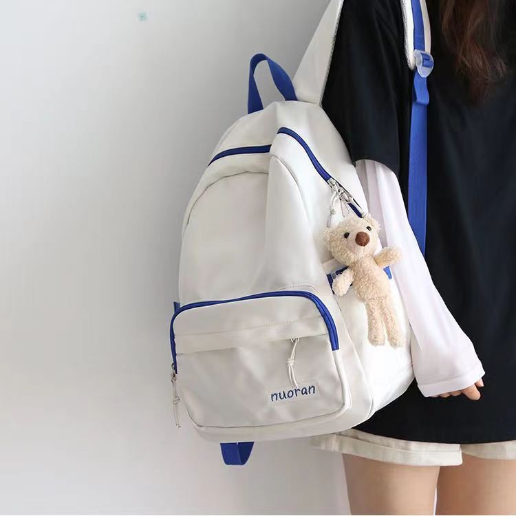 Sera Mori Hit Warna Baru All-Match Tas Sekolah Wanita Mahasiswa Jepang dan Korea SMA Ransel Pria Warna Solid Ransel Bahu Wanita