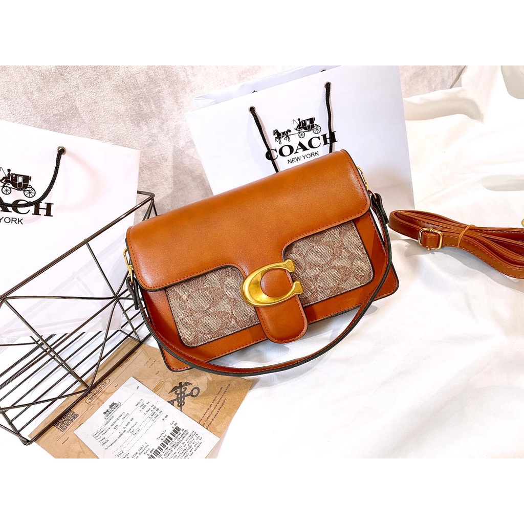 TAS SELEMPANG C*ACH SIGNATURE TABBY  KODE 3684 FREE PAPER BAG +FAKEBILL