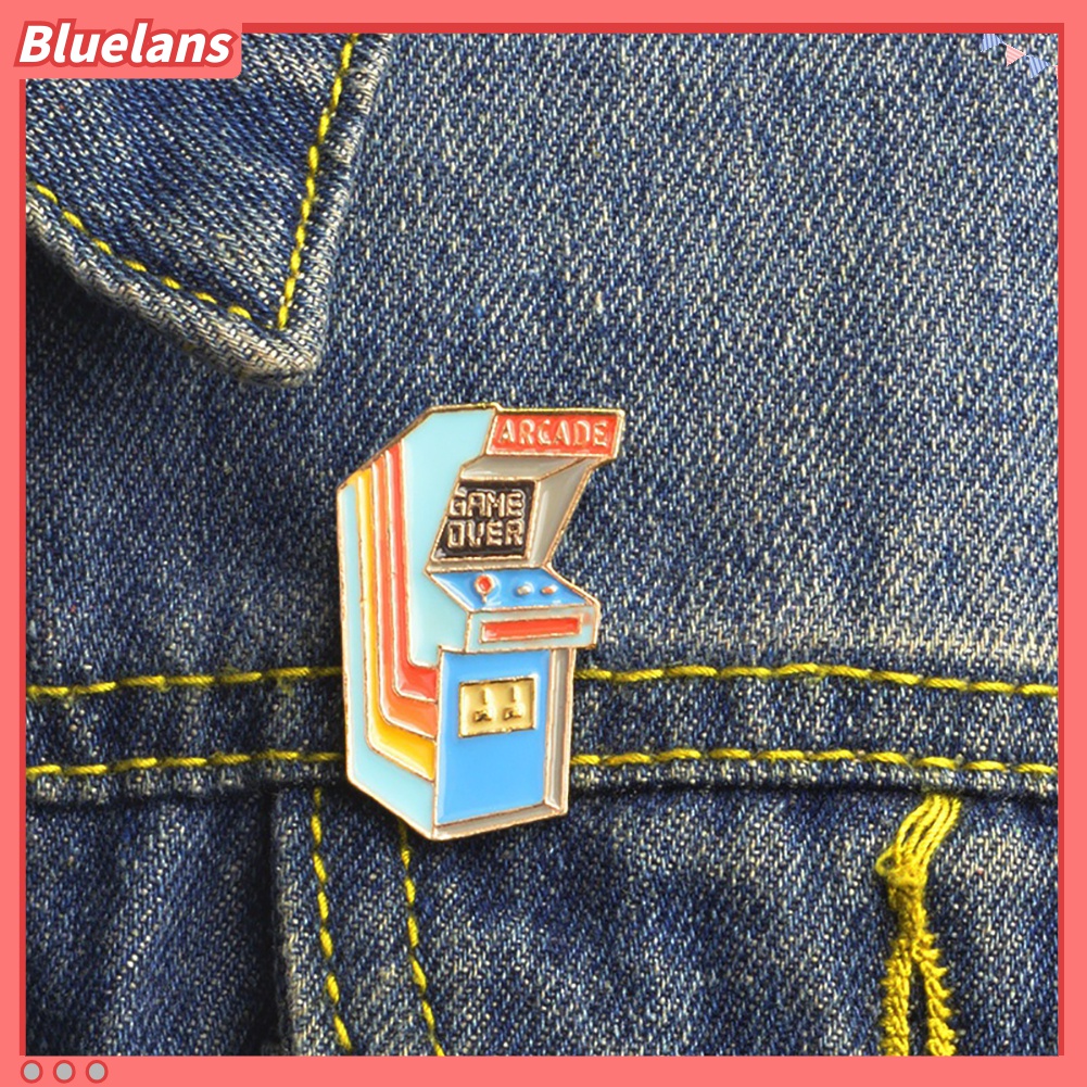 Bros Pin Enamel Desain Kartun Arcade Gaya Vintage Untuk Dekorasi Tas Denim