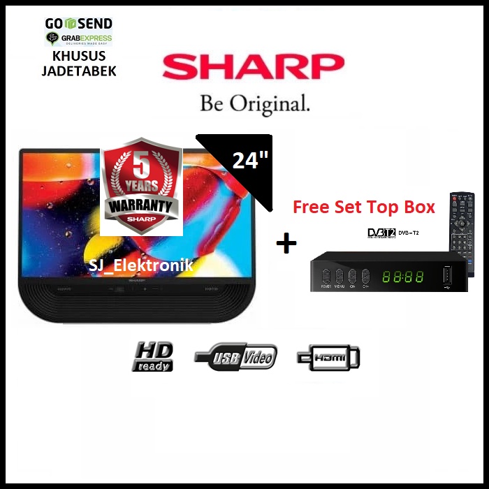LED TV Sharp 24 Inch 2T-C24CB3i / 24CB3i HDTV HDMI USBMovie - IIOTO