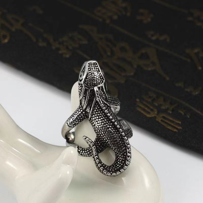Cincin Bahan alloy Gaya retro punk Hip-Hop Untuk Pria