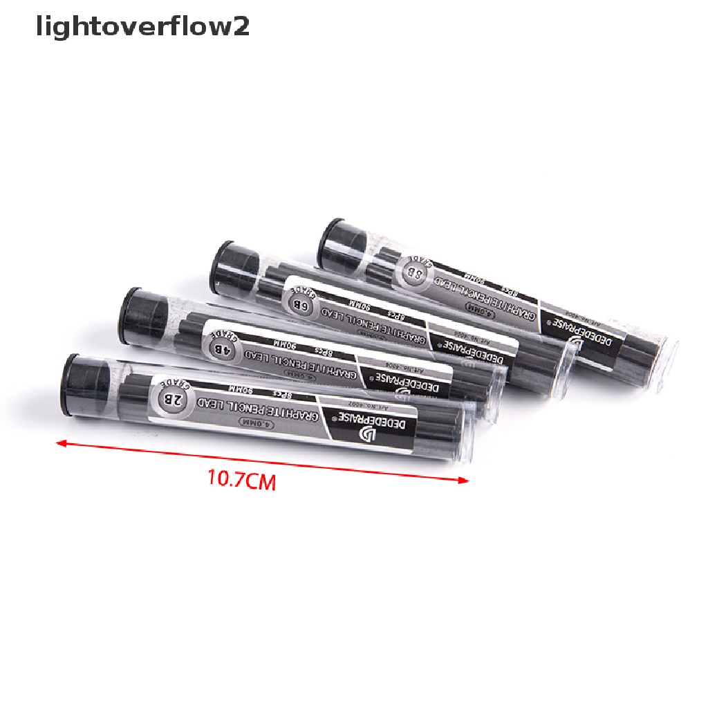 Lightoverflow2 8Pcs / set Pensil Mekanik Otomatis 4.0mm 2B / 4B / 6B / 8B Untuk Pengerjaan Kayu