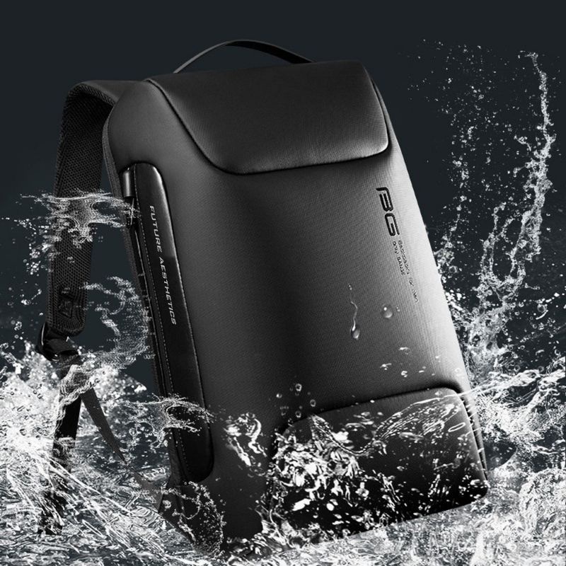 Bange Tas Ransel pria Tas Ransel Laptop Anti Theft USB Charging - BG-7216 - Black