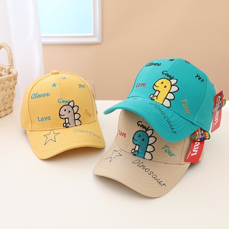 READY!!! topi keren anak import motif DINO STAR untuk usia  1-4 tahun lucu karakter / babylovanta