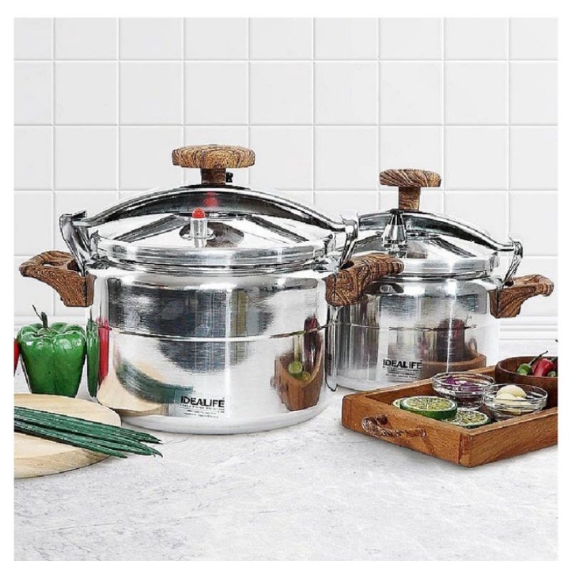 Idealife Panci Presto 4 Liter Idealife Alumunium Pressure Cooker IL-704