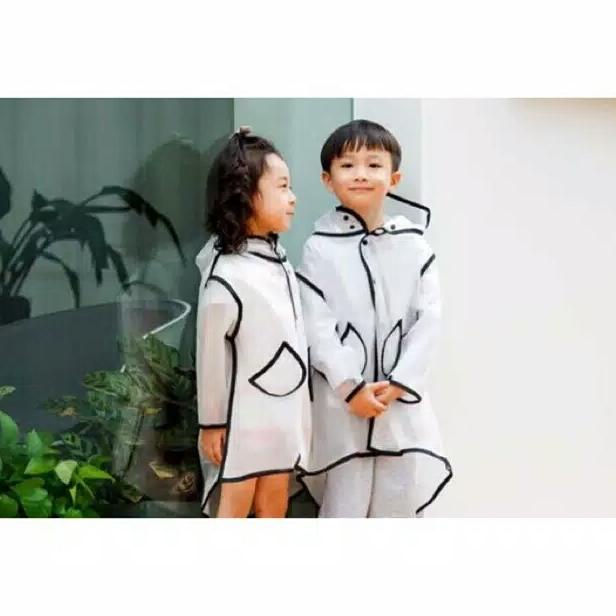 Jas Hujan anak Model Transparan/Lucu/Anak 4-10 tahun/Jas Hujan Korea