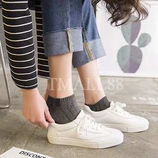 Kaos Kaki Polos Unisex Fashion Wanita / Pria Kaos Kaki Import Tmall88