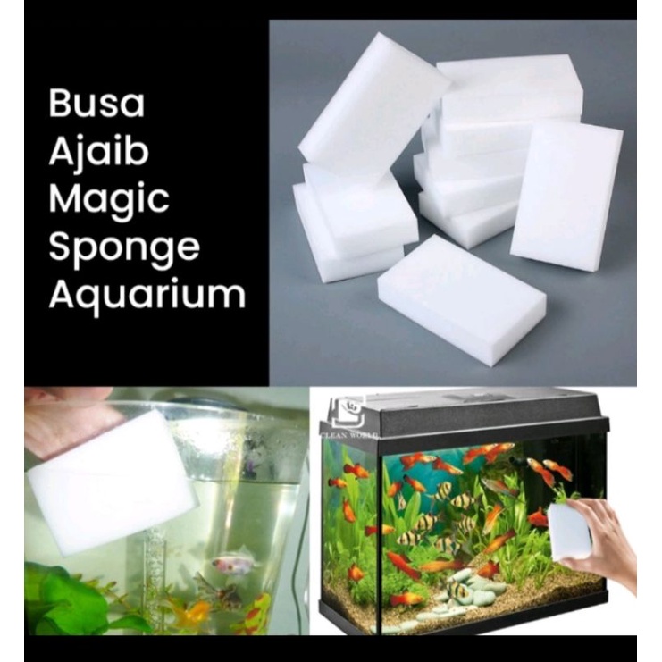 Spon Pembersih Kaca Aquarium Spon Ajaib Sponge Ajaib Busa Ajaib Spon Serbaguna