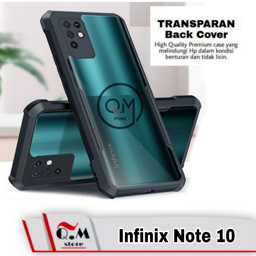 Case Transparan Infinix Note 10 Softcase Transparan Armor Acrilik Pelindung Back Cover