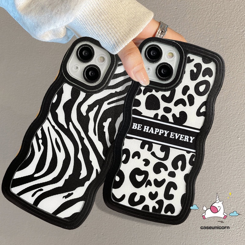 Soft Case Bahan TPU Motif Zebra Leopard Untuk iPhone 11 12 13 14 Pro MAX XR 6 6s 7 8 Plus 14 Plus X XS MAX SE 2020