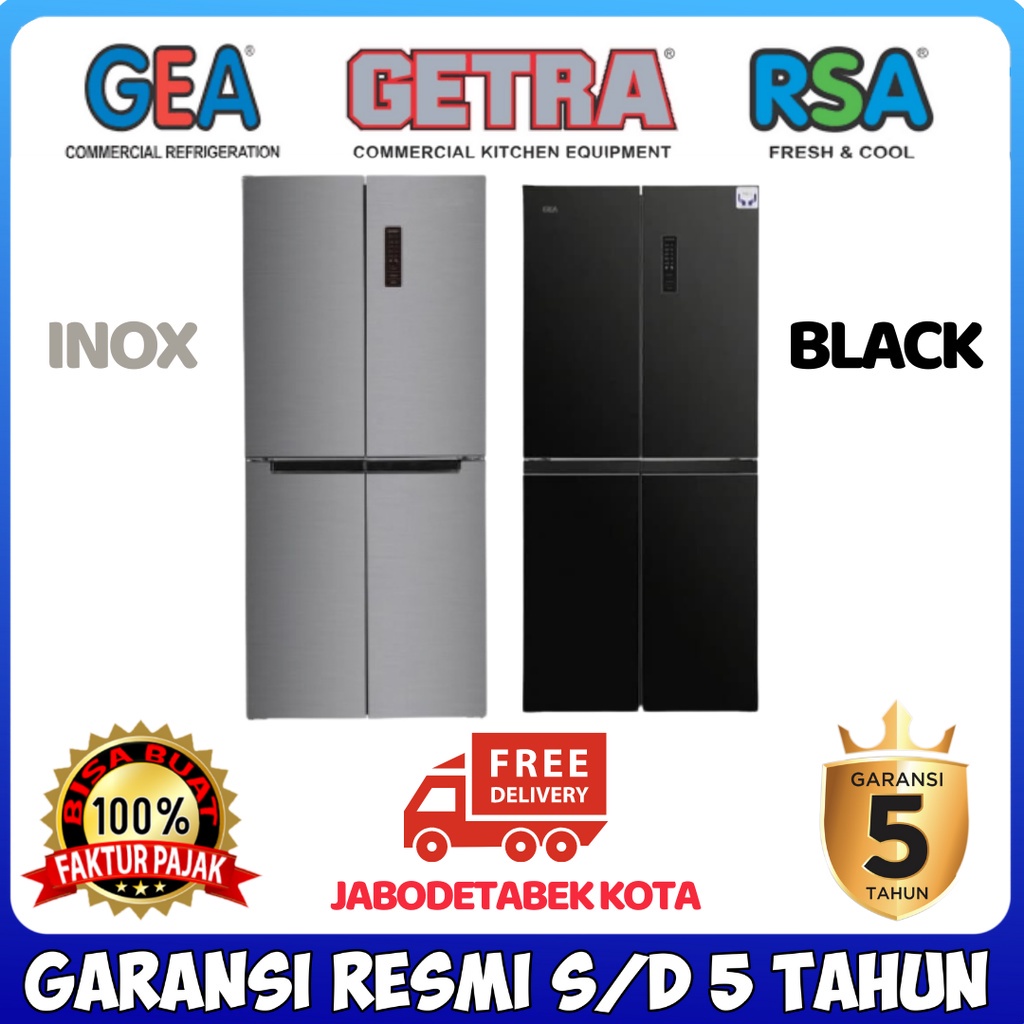 KULKAS GEA G4D 404 / G4D404 KULKAS 4 PINTU SIDE BY SIDE FREEZER ORIGINAL