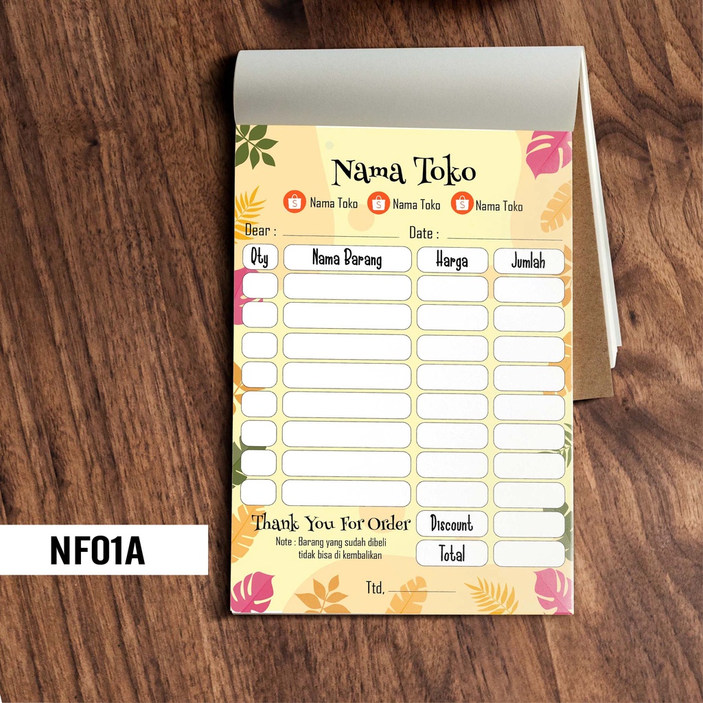 

Hanabi Invoice / Nota / Faktur / Kwitansi Custom 1 2 3 ply NF01A