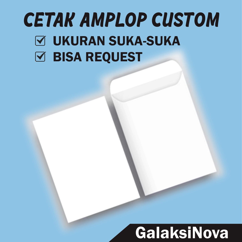 

Cetak Amplop Custom Ukuran Request Suka-Suka