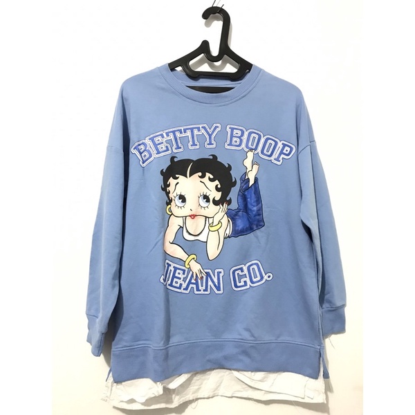 Sweater Betty Boop biru (Preloved)