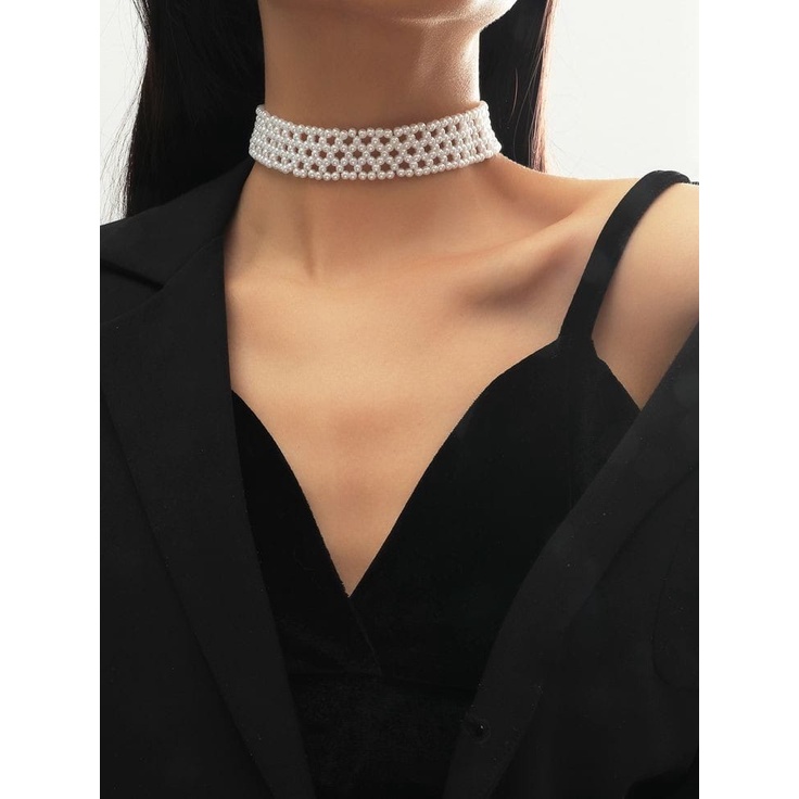 FANMY | atmikha pearl  | pearl necklace style | kalung mutiara unisex | kalung mutiara polos | kalun