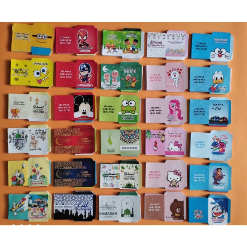 

amplop lebaran motif karakter 1000lembar lembaran