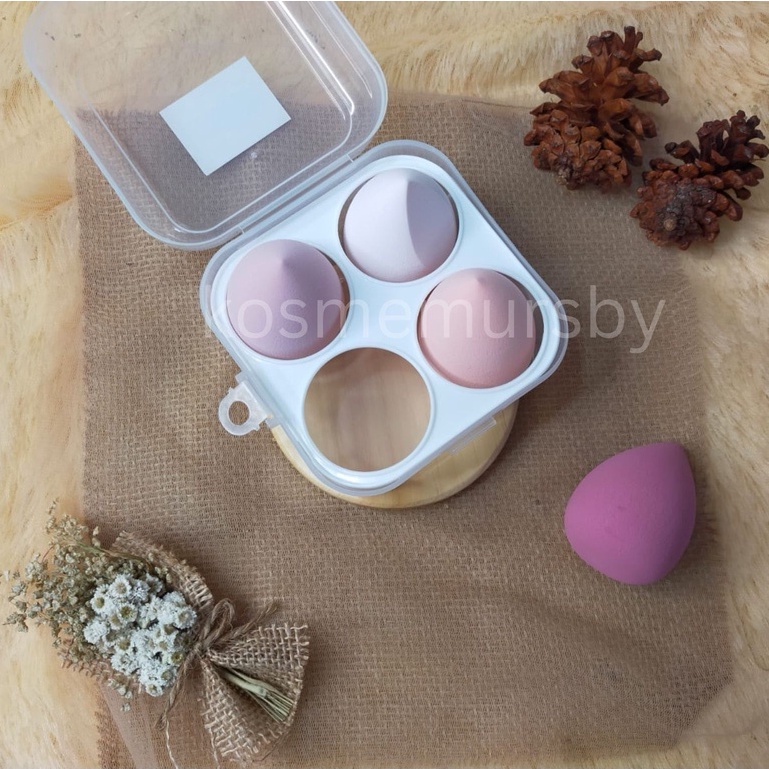 Make Up Spons Beauty Blender ANGOLA 1 Box Isi 4 Pcs IMPORT BEST QUALITY