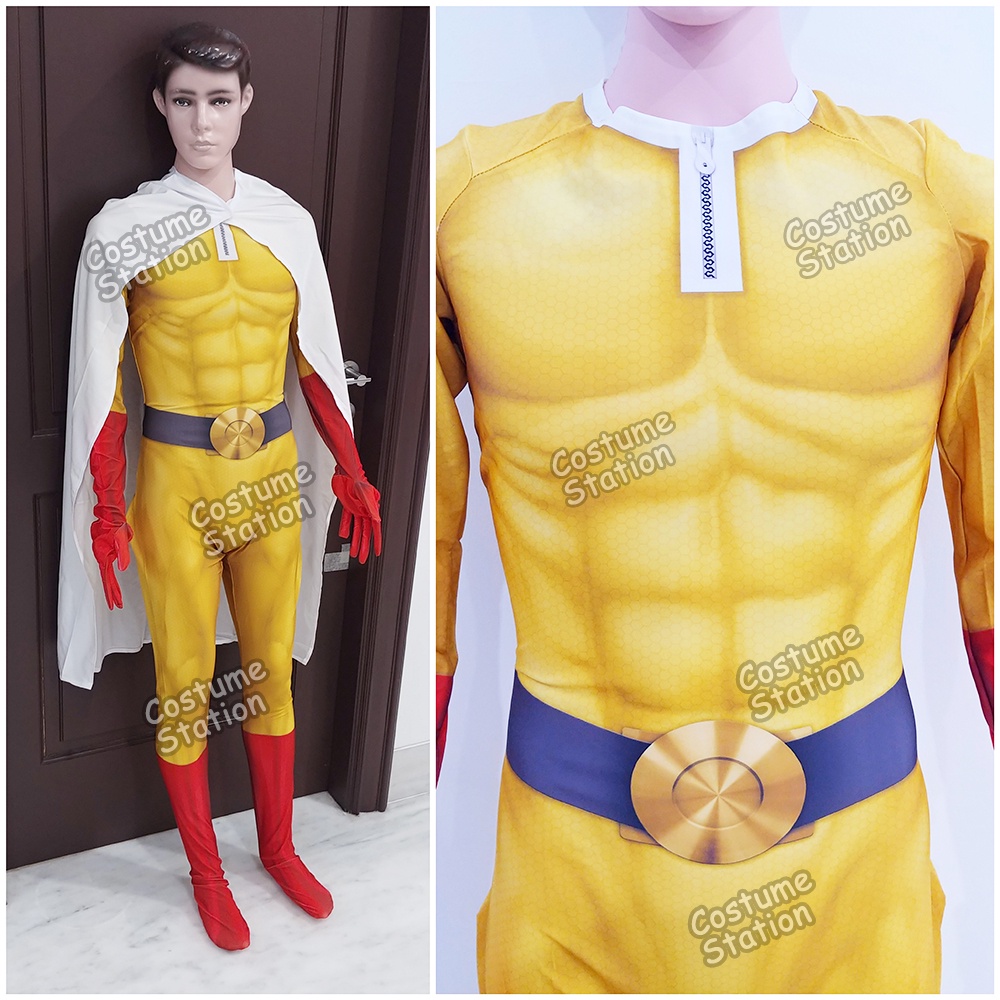 Kostum One Punch Man / Costume Anime Superhero dewasa pria