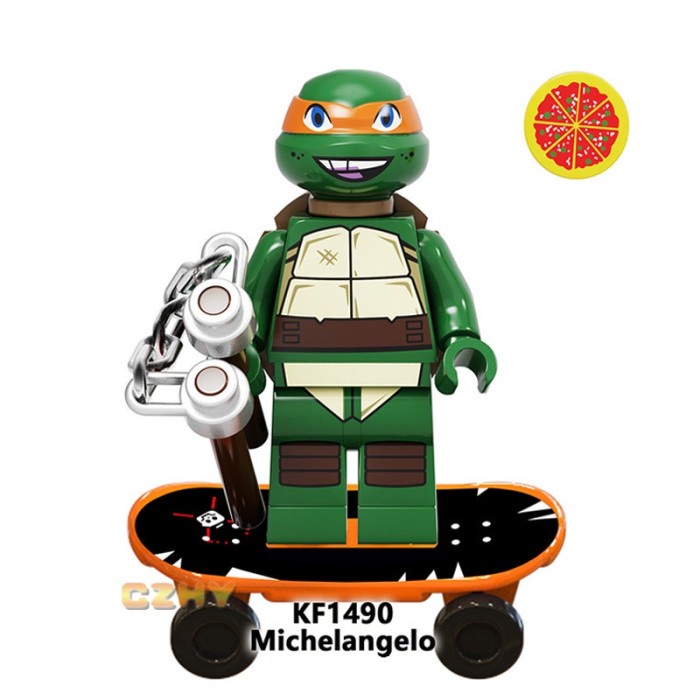 Lego Ninja Turtle Michelangelo Minifigure Kura Kura Ninjago Ironman