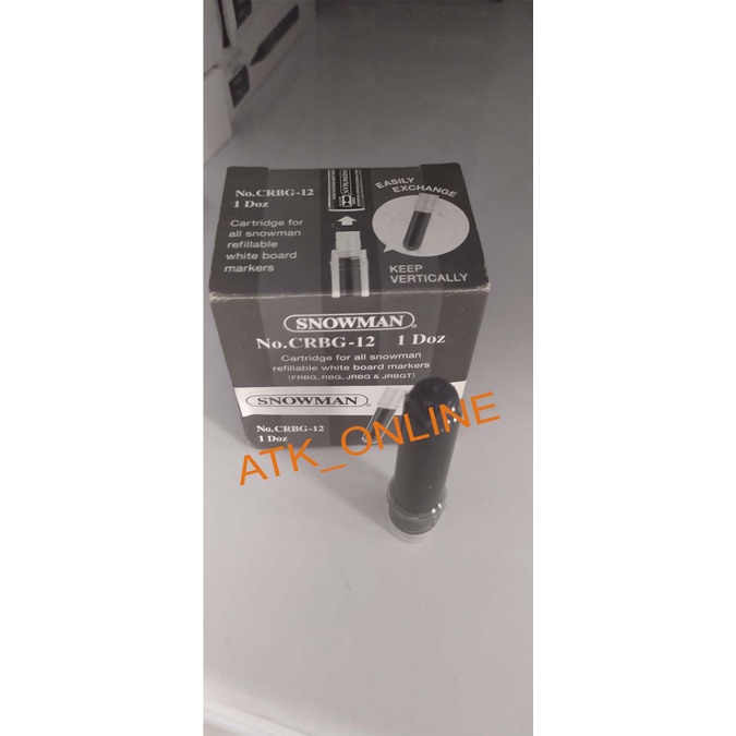 

Tinta isi ulang spidol whiteboard Snowman untuk RBG 12 / Refill RBG 12 HITAM