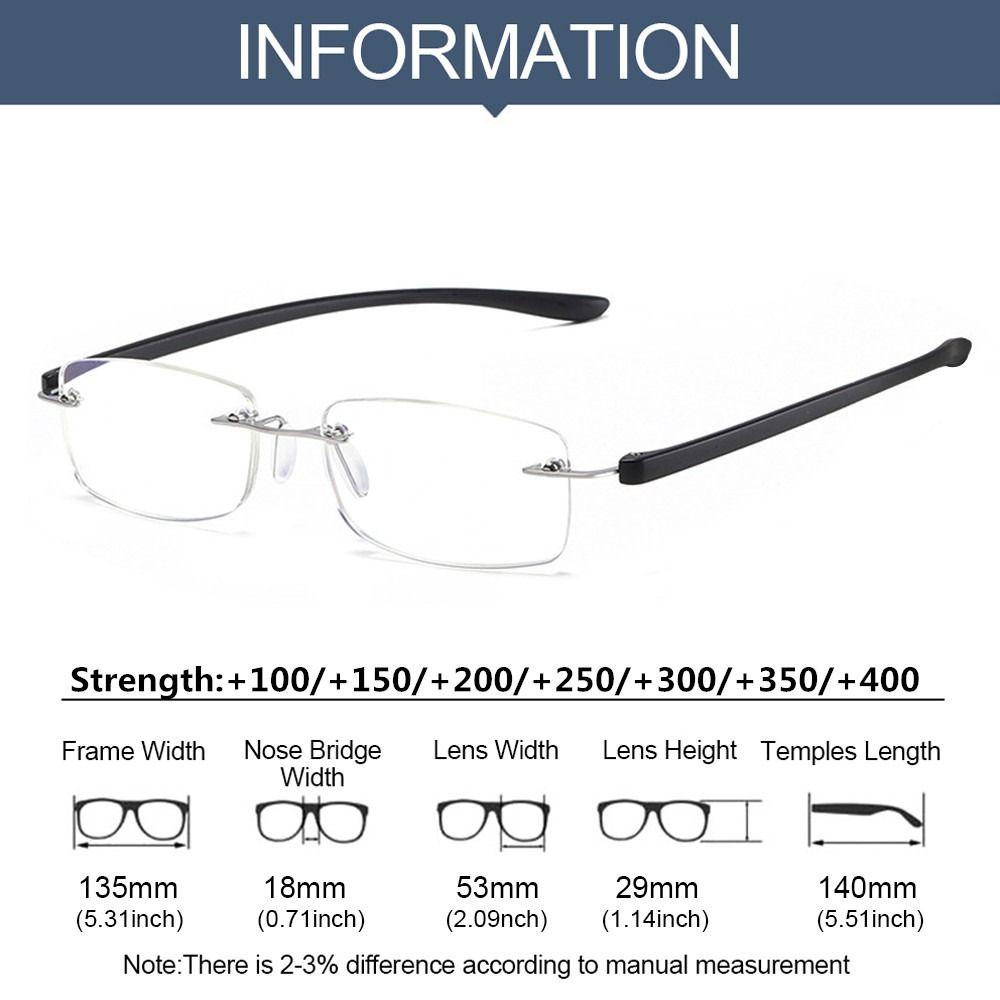 Lily Business Kacamata Baca Pria Wanita Frame Vintage Simple Anti-Blue Light