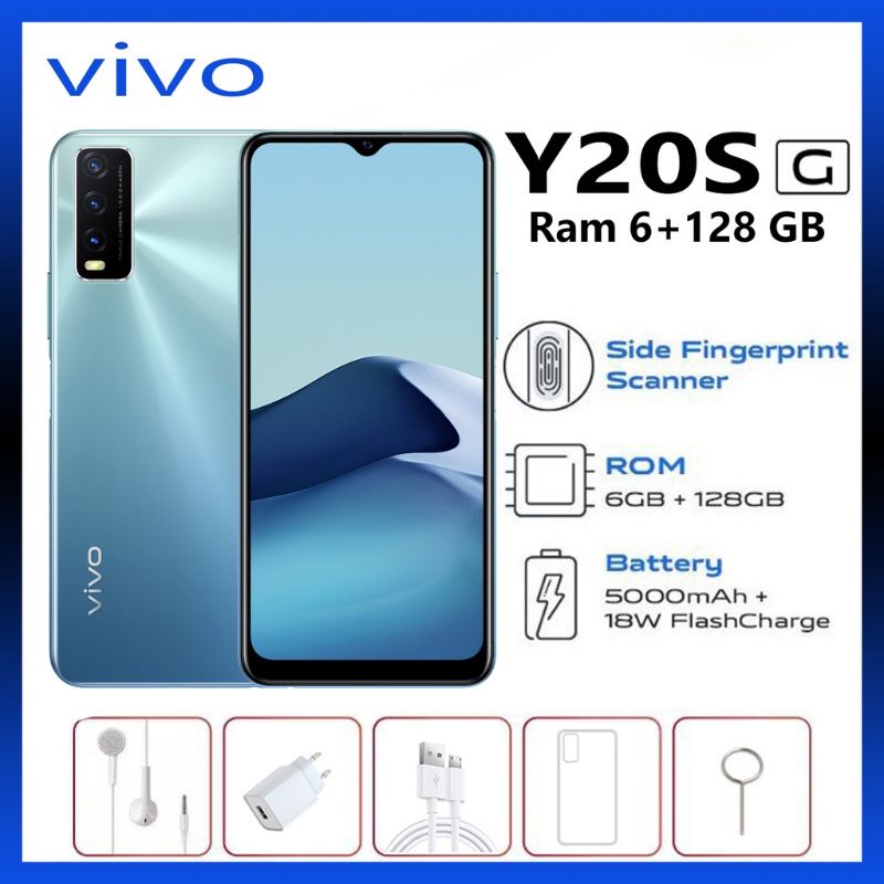 Vivo Y20s G ram 6 128 GB 6.5-inch sidik jari samping