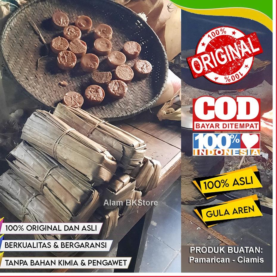 

Harga Kompetitif--(BISA COD) Gula aren murni 100% organik asli BERGARANSI khas Pamarican ciamis per 500gr