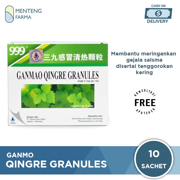 999 Ganmao Qingre Granules - Obat Flu, Pilek, Masuk Angin, Demam