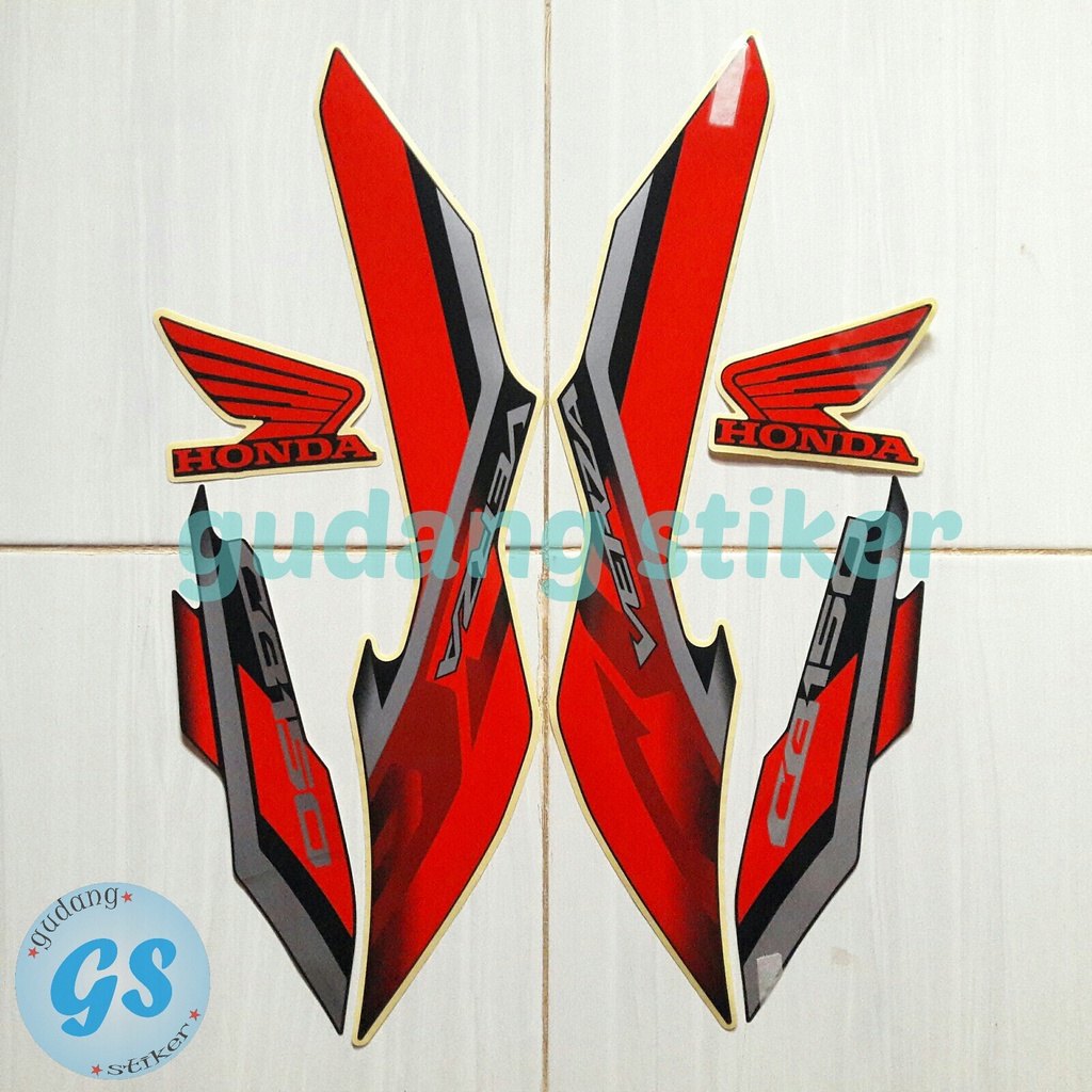 striping stiker motor honda cb150 verza 2021 sw hitam
