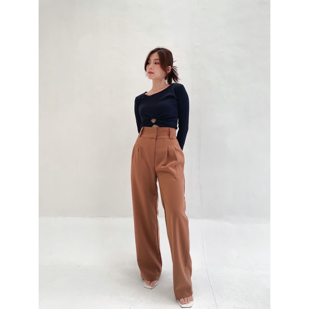 POTTIE - Gemma Cullotes Pants - Long Culottes High Waist