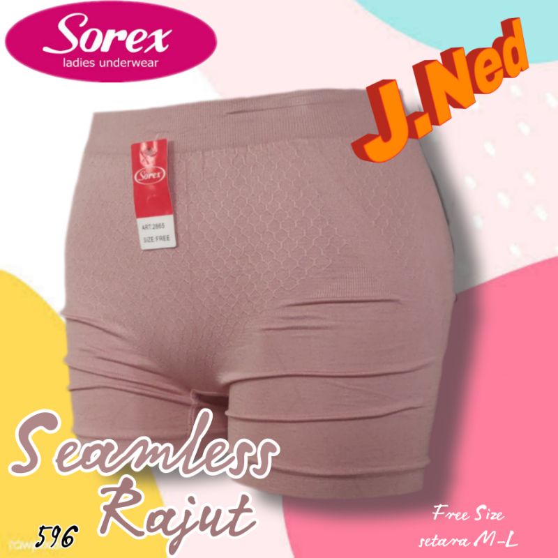 J596 CD BOXER SOREX SHORT PANT CELANA DALAMAN WANITA SEAMLESS RAJUT FREE SIZE SETARA M - L