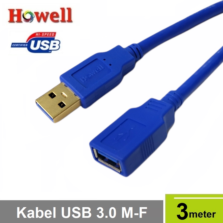 Howell Kabel USB 3.0 Extension Male to Female 3M