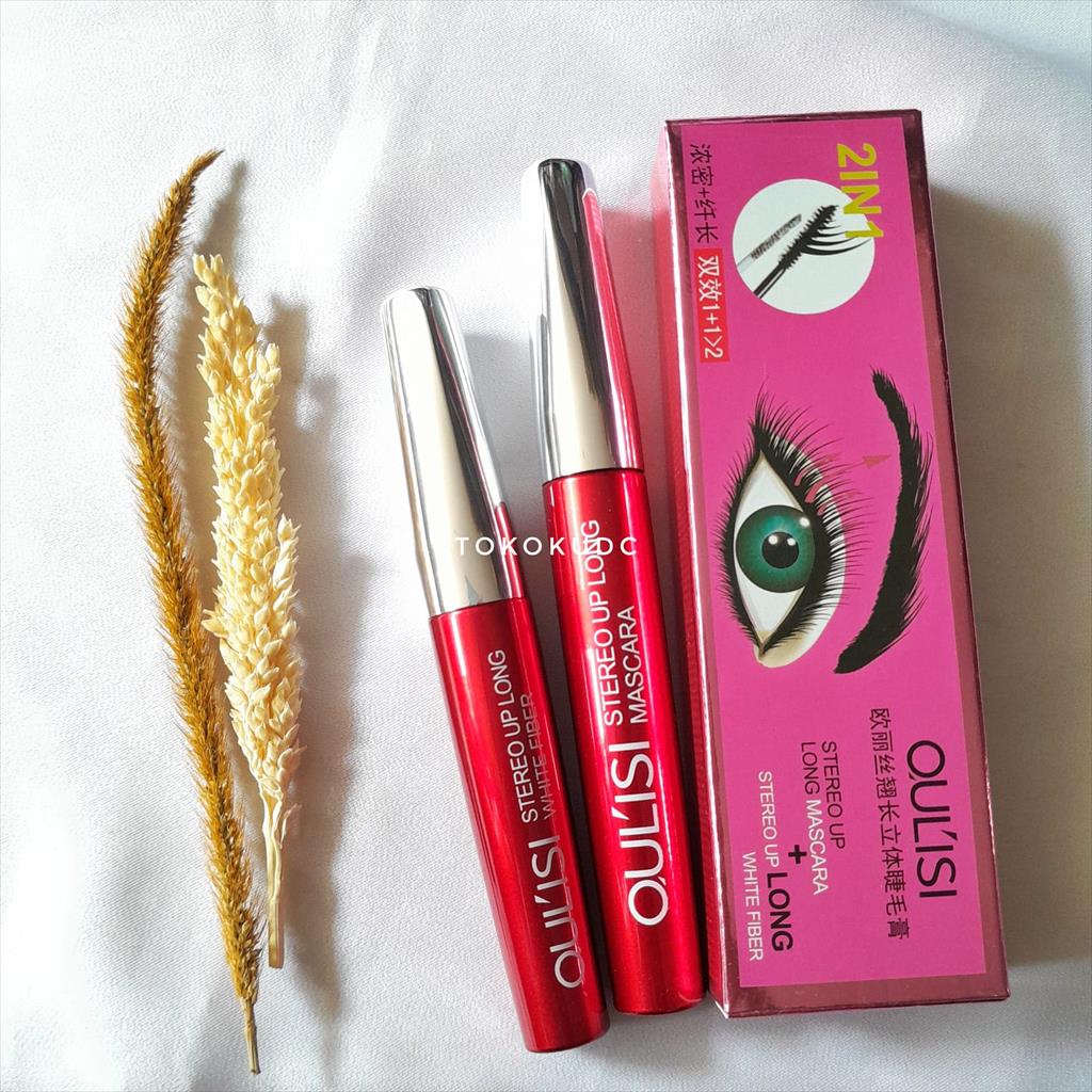 OULISI STEREO UP LONG MASCARA WITH WHITE FIBER / MASCARA WATERPROOF BY TOKOKUDC