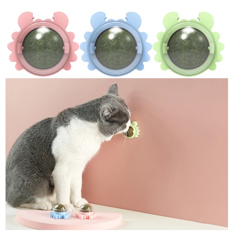 Contail Crab Toy Mainan Cakaran Kucing Bola Aroma Catnip Cat Scratcher Rotating Ball Tempel Dinding