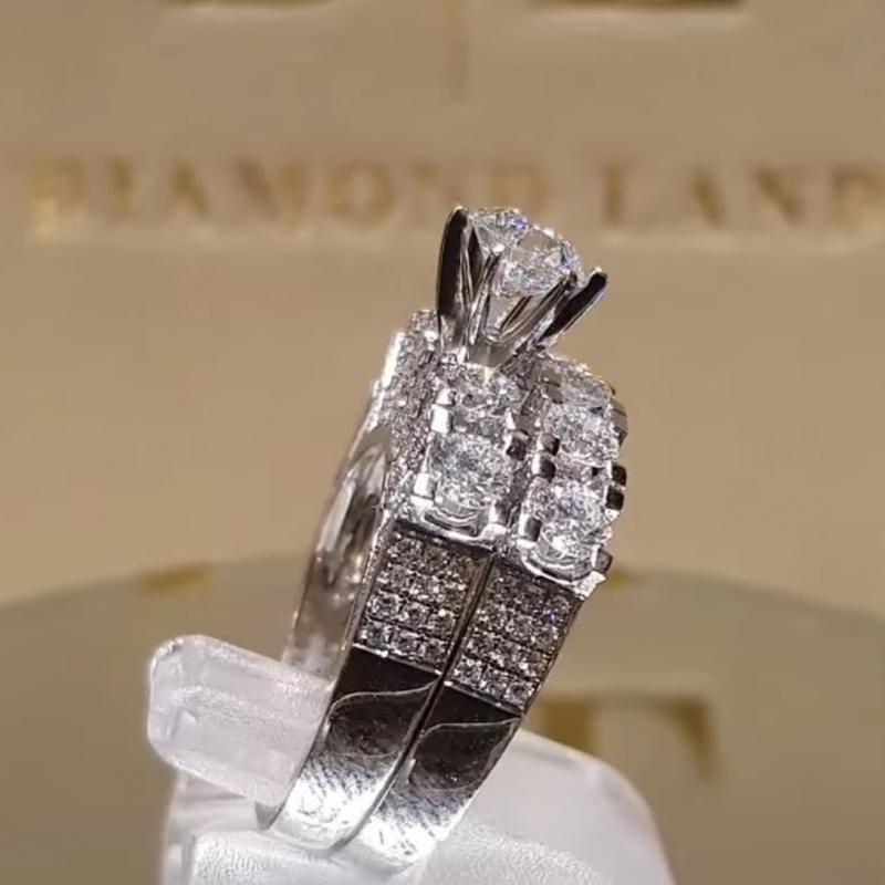 Cincin Zircon Berkilau Gaya Hip Hop Elegan Untuk Wanita