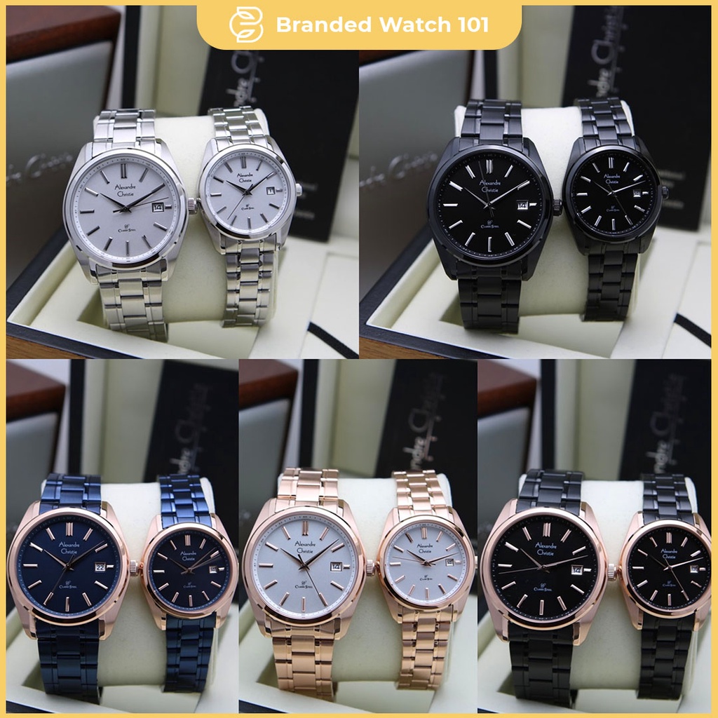 ORIGINAL Jam Tangan Pria &amp; Wanita Alexandre Christie AC 8660 / AC8660 / 8660 Garansi Resmi 1 Tahun, Stainless