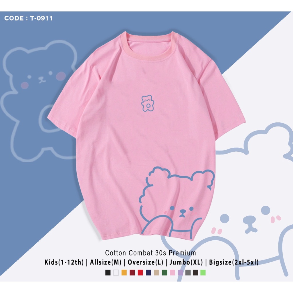 T-Shirt Bear Cute / Atasan Wanita / T-Shirt Premium