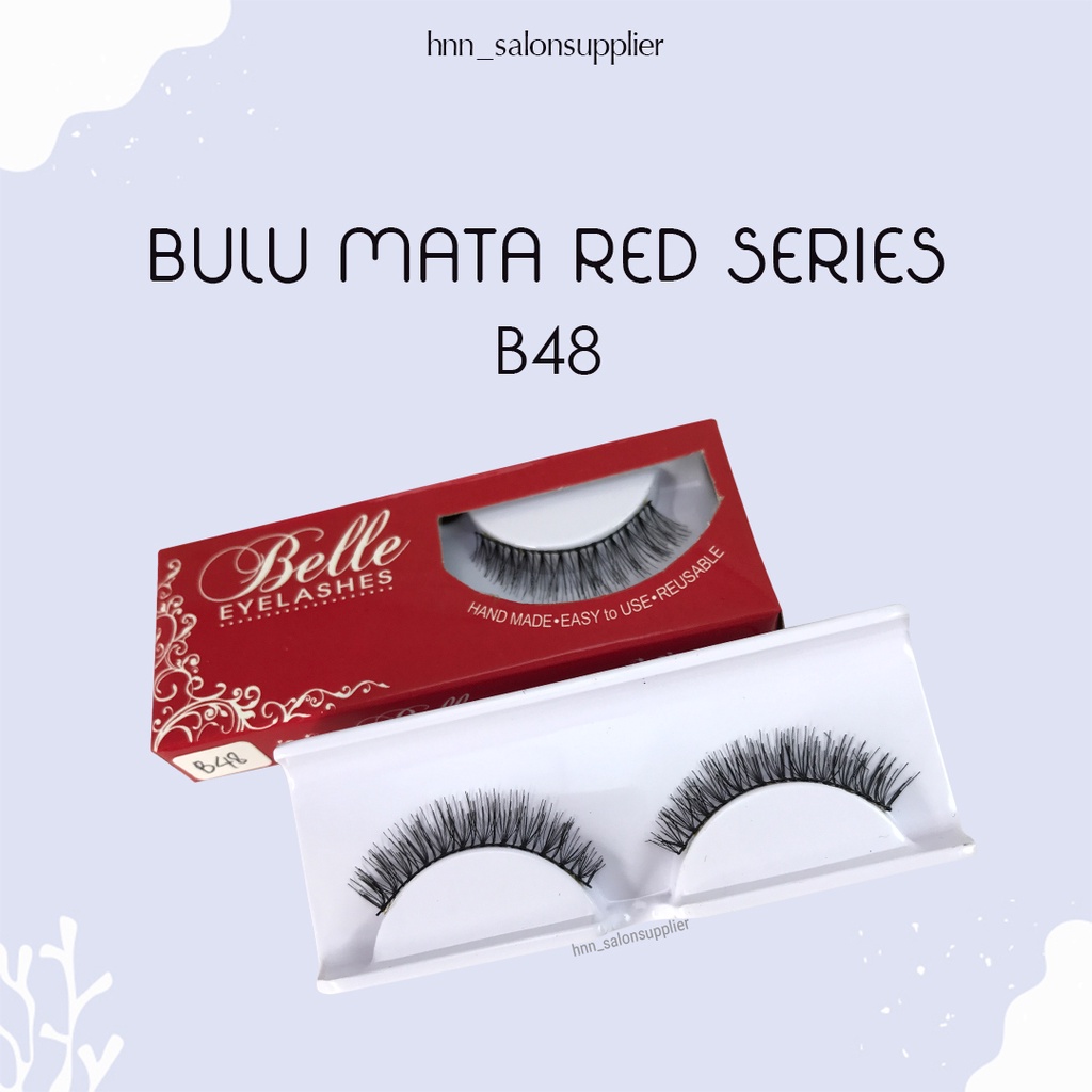 B48 Bulu Mata Palsu Handmade Fake Eyelash Eye Lashes Lash Artifivial Belle Eyelashes