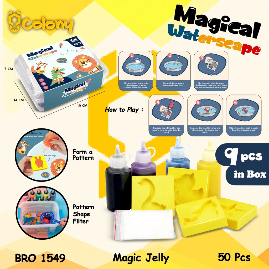 MURAH ​BRO1550 Bro1549 DIY Magical Jelly Water Scape Mainan Anak Edukasi Prakarya Kreatif Kreatifitas