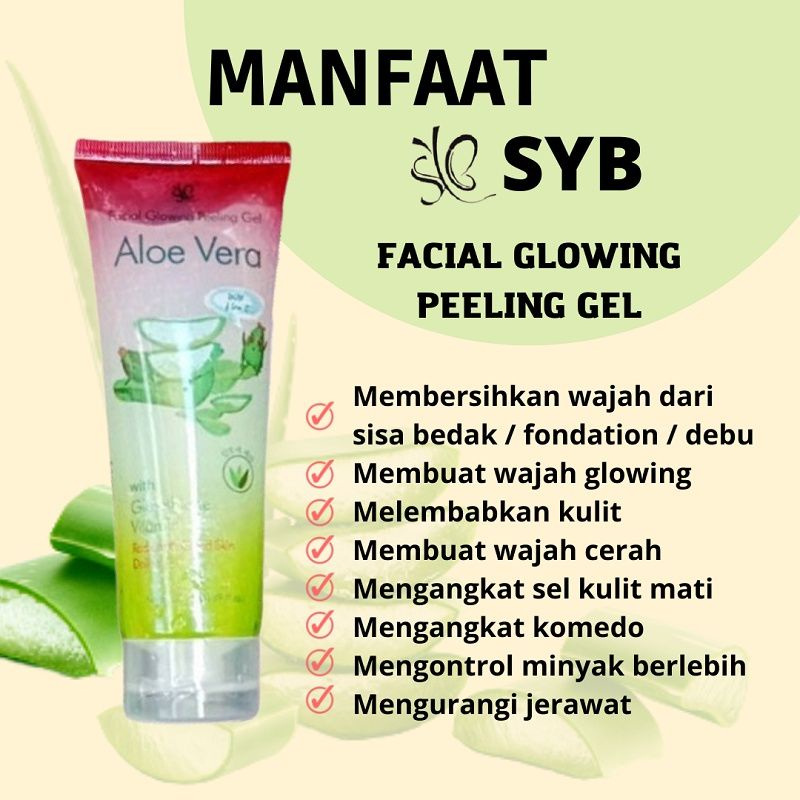 SYB Facial Glowing Peeling Gel Aloe Vera 130ml~Peeling SYB Original 100%