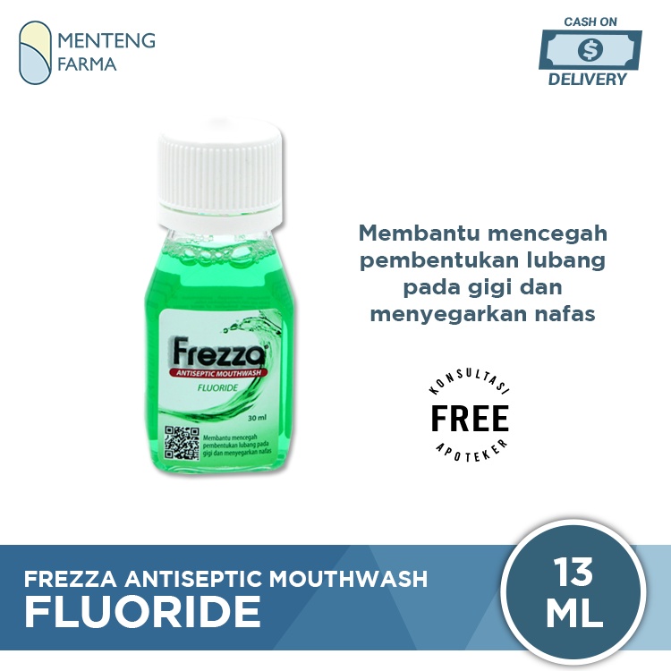 Frezza Antiseptic Mouthwash Fluoride 30 ML - Pencegahan Gigi Berlubang dan Menyegarkan Nafas