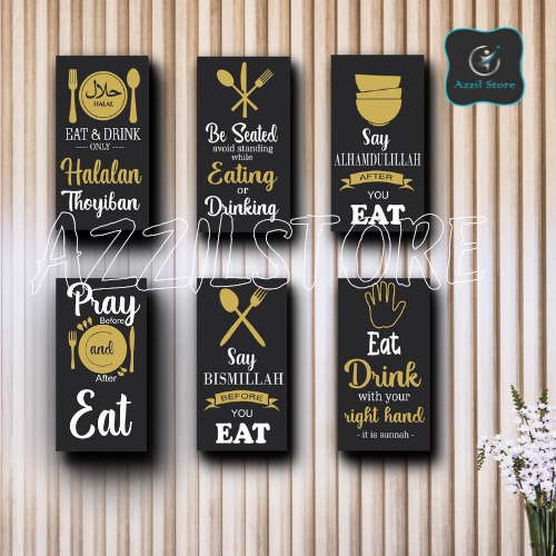 Hiasan Dinding Dapur Islami Wall Decor Pajangan Tema Food Kitchen Cooking