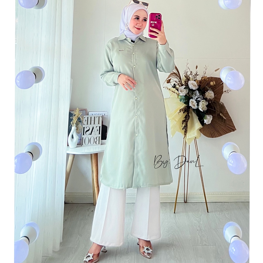 TUNIK BESIC PANJANG WANITA LD110CM/OUTER