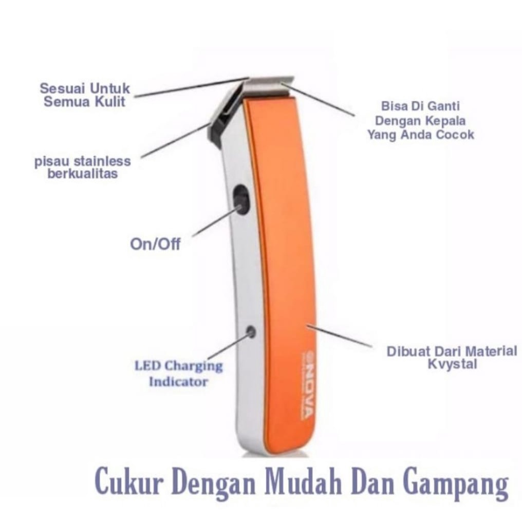 Alat Cukur Rambut Elektrik NOVA NS-216 Cukuran Kumis Jenggot Clipper